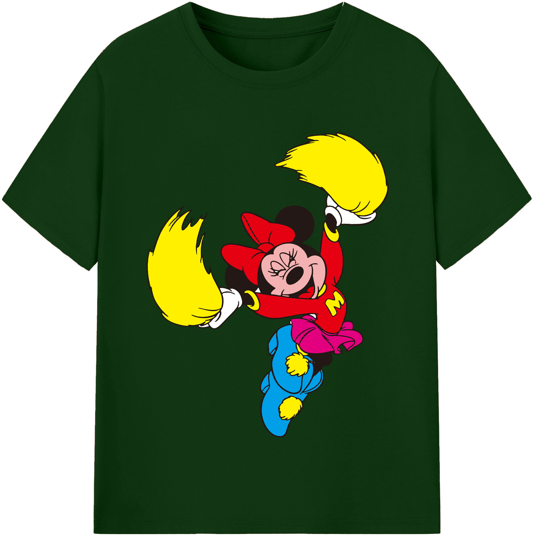 （画像用） ミッキーマウス Mickey Mouse 綿100％半袖Tシャツ（フロントプリント）
